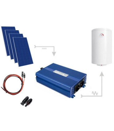 Zestaw solarny 1650W 4xPV Mono, przetwornica ECO Solar Boost MPPT PRO (2 x kabel 25m + złącza MC4)